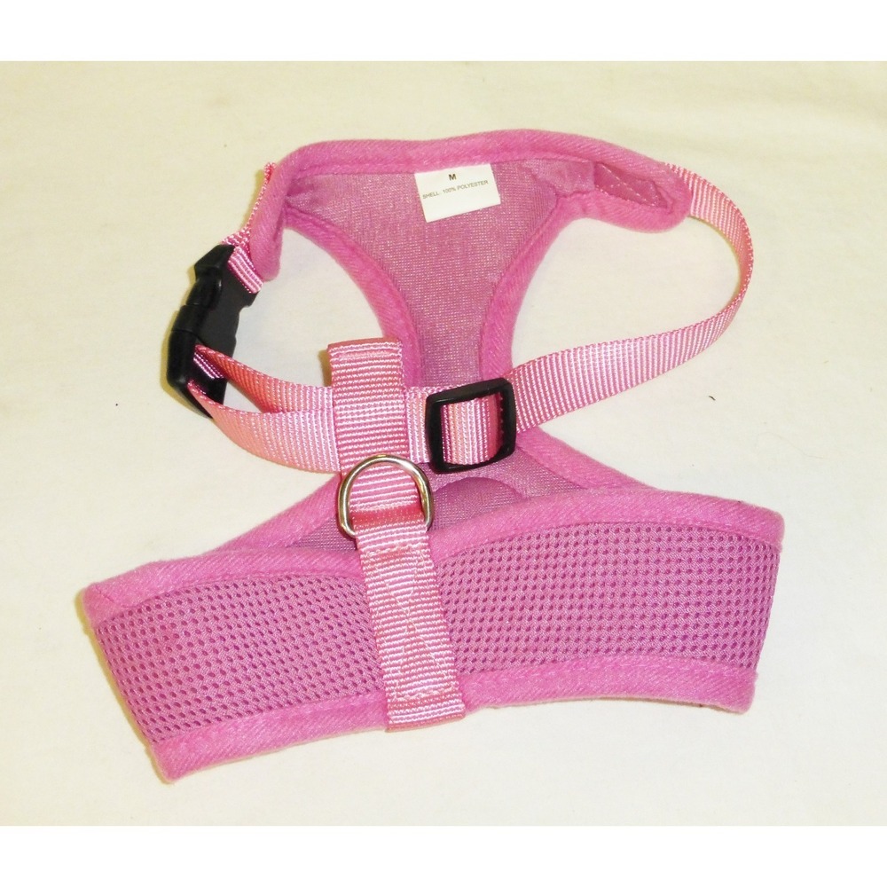 Small dog harness soft mesh M set of 4 pink and white size 2 shoe - Picture 5 of 5